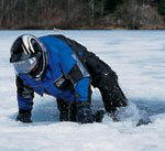 Ice Rider snowmobile gear by Mustang Survival saves lives