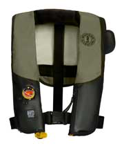 MD3183 HIT automatic inflatable PFD olive replaces Stearns 1470 with flap