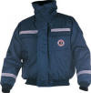 MJ6214 T1 Classic Bomber Jacket with SOLAS Reflective Tape by Mustang Survival in navy blue