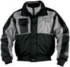 MJ6264 black and silver turbo Ice Rider mens deluxe bomber jacket brought to you by Mustang Survival.
