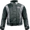 MJ6265 black and silver turbo Ice Rider mens deluxe bomber jacket brought to you by Mustang Survival.