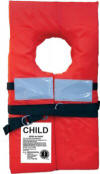 MV8022 child size standard type I life preserver for offshore vessels