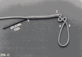 Single braid eye splice lock stitch instructions on rope splicing