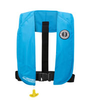 MD4041 manual inflatable PFD Azure Blue front replaces Stearns 1271