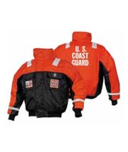 MJ621422 uscg Classic Flotation Bomber Jacket orange black